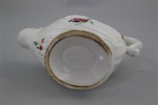 A Derby shell moulded sauceboat, c.1768, 12cm